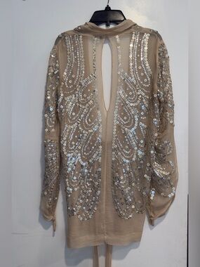 Sheer Sequin Top Cover Up